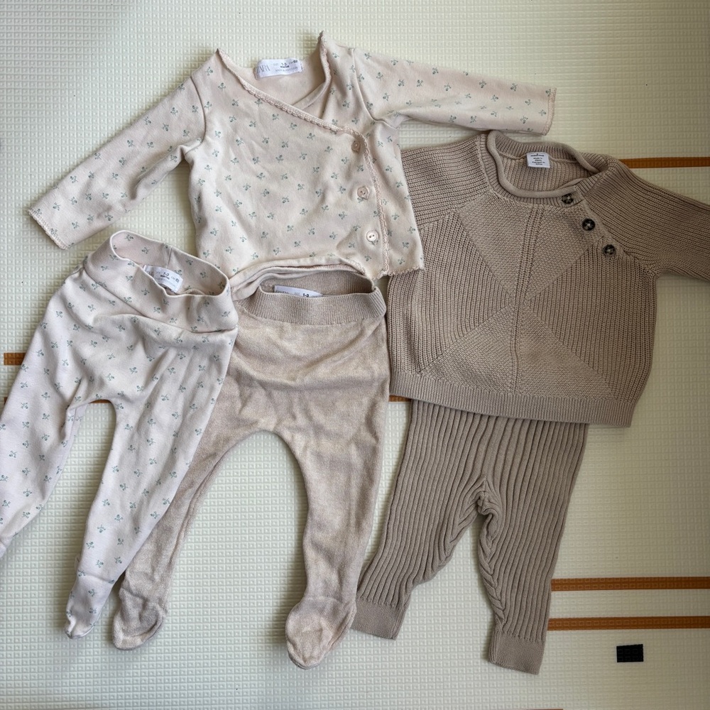 Baby Knit Sweater and Outfit Sets Zara and Nordstrom Size 1-3months